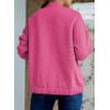 imageEVALESS Bomber Jackets for Women Spring Fashion 2025 Cute Jacquard Coats Lightweight Zip Up Jackets Dressy CasualRose Red