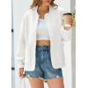 imageEVALESS Bomber Jackets for Women Spring Fashion 2025 Cute Jacquard Coats Lightweight Zip Up Jackets Dressy CasualWhite