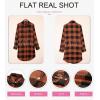 imageEVALESS Color Block Plaid Shacket Jacket Womens Fall Clothes Fashion Outfits1b Brown