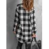 imageEVALESS Color Block Plaid Shacket Jacket Womens Fall Clothes Fashion OutfitsB Black