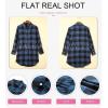 imageEVALESS Color Block Plaid Shacket Jacket Womens Fall Clothes Fashion OutfitsB Blue