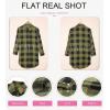 imageEVALESS Color Block Plaid Shacket Jacket Womens Fall Clothes Fashion OutfitsB Green