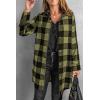 imageEVALESS Color Block Plaid Shacket Jacket Womens Fall Clothes Fashion OutfitsB Green