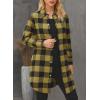 imageEVALESS Color Block Plaid Shacket Jacket Womens Fall Clothes Fashion OutfitsB Yellow