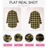 imageEVALESS Color Block Plaid Shacket Jacket Womens Fall Clothes Fashion OutfitsB Yellow