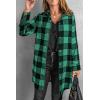 imageEVALESS Color Block Plaid Shacket Jacket Womens Fall Clothes Fashion OutfitsB1 New Green