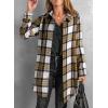 imageEVALESS Color Block Plaid Shacket Jacket Womens Fall Clothes Fashion OutfitsB1 New Khaki