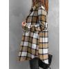 imageEVALESS Color Block Plaid Shacket Jacket Womens Fall Clothes Fashion OutfitsB1 New Khaki
