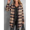 imageEVALESS Color Block Plaid Shacket Jacket Womens Fall Clothes Fashion OutfitsB1 New Orange