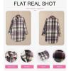 imageEVALESS Color Block Plaid Shacket Jacket Womens Fall Clothes Fashion OutfitsB1 New Pink