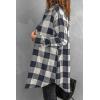 imageEVALESS Color Block Plaid Shacket Jacket Womens Fall Clothes Fashion OutfitsB2 New Blue