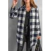 imageEVALESS Color Block Plaid Shacket Jacket Womens Fall Clothes Fashion OutfitsB2 New Blue