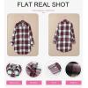 imageEVALESS Color Block Plaid Shacket Jacket Womens Fall Clothes Fashion OutfitsB2 New Red