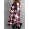 imageEVALESS Color Block Plaid Shacket Jacket Womens Fall Clothes Fashion OutfitsB2 New Red