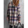 imageEVALESS Color Block Plaid Shacket Jacket Womens Fall Clothes Fashion OutfitsB3 New Blue