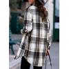 imageEVALESS Color Block Plaid Shacket Jacket Womens Fall Clothes Fashion OutfitsB3 New Brown