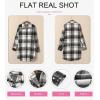imageEVALESS Color Block Plaid Shacket Jacket Womens Fall Clothes Fashion OutfitsB3 New Brown