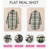 imageEVALESS Color Block Plaid Shacket Jacket Womens Fall Clothes Fashion OutfitsB3 New Green