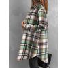 imageEVALESS Color Block Plaid Shacket Jacket Womens Fall Clothes Fashion OutfitsB3 New Green