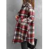 imageEVALESS Color Block Plaid Shacket Jacket Womens Fall Clothes Fashion OutfitsB3 New Red