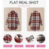 imageEVALESS Color Block Plaid Shacket Jacket Womens Fall Clothes Fashion OutfitsB3 New Red