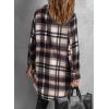 imageEVALESS Color Block Plaid Shacket Jacket Womens Fall Clothes Fashion OutfitsB4 New Blue
