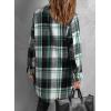 imageEVALESS Color Block Plaid Shacket Jacket Womens Fall Clothes Fashion OutfitsB4 New Green
