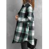 imageEVALESS Color Block Plaid Shacket Jacket Womens Fall Clothes Fashion OutfitsB4 New Green