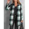 imageEVALESS Color Block Plaid Shacket Jacket Womens Fall Clothes Fashion OutfitsB4 New Green