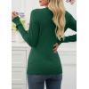 imageEVALESS Fall Sweaters for Women 2025 Trendy Wool Blend Sweaters Long Sleeve Crewneck Fall Outfits Pullover Sweater Tops1a Dark Green