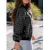 imageEVALESS Fashion Jacket for Women 2024 Fall Winter Trendy Button Short Shacket Long Sleeve Plaid Cropped JacketsBlack