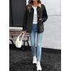 imageEVALESS Jean Jacket Women Trendy Color Block Denim Jacket Oversized Long Sleeve Button Down Barn Jackets Shacket CoatBlack