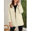 imageEVALESS Long Jackets for Women Fashion 2025 Winter Coat for Women Business Casual Diamond Quilted Hooded Lightweight JacketsBeige