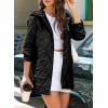 imageEVALESS Long Jackets for Women Fashion 2025 Winter Coat for Women Business Casual Diamond Quilted Hooded Lightweight JacketsBlack