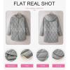 imageEVALESS Long Jackets for Women Fashion 2025 Winter Coat for Women Business Casual Diamond Quilted Hooded Lightweight JacketsGray