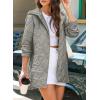 imageEVALESS Long Jackets for Women Fashion 2025 Winter Coat for Women Business Casual Diamond Quilted Hooded Lightweight JacketsGray