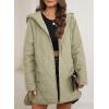 imageEVALESS Long Jackets for Women Fashion 2025 Winter Coat for Women Business Casual Diamond Quilted Hooded Lightweight JacketsGreen