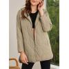 imageEVALESS Long Jackets for Women Fashion 2025 Winter Coat for Women Business Casual Diamond Quilted Hooded Lightweight JacketsKhaki