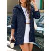 imageEVALESS Long Jackets for Women Fashion 2025 Winter Coat for Women Business Casual Diamond Quilted Hooded Lightweight JacketsNavy Blue