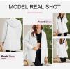 imageEVALESS Long Jackets for Women Fashion 2025 Winter Coat for Women Business Casual Diamond Quilted Hooded Lightweight JacketsWhite