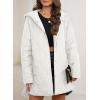 imageEVALESS Long Jackets for Women Fashion 2025 Winter Coat for Women Business Casual Diamond Quilted Hooded Lightweight JacketsWhite