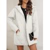 imageEVALESS Long Jackets for Women Fashion 2025 Winter Coat for Women Business Casual Diamond Quilted Hooded Lightweight JacketsWhite