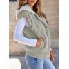 imageEVALESS Puffer Vest Women Cropped Hooded Zip Up Quilted Sleeveless Jackets 2025 Fall Lightweight Coat with PocketsGrey