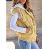 imageEVALESS Puffer Vest Women Cropped Hooded Zip Up Quilted Sleeveless Jackets 2025 Fall Lightweight Coat with PocketsLight Khaki
