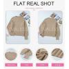 imageEVALESS Sweaters for Women Cute Lantern Sleeve Pullover Sweater Cable Knit Tops Fall Fashion Clothes Teacher OutfitsKhaki