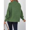 imageEVALESS Sweaters for Women Cute Lantern Sleeve Pullover Sweater Cable Knit Tops Fall Fashion Clothes Teacher OutfitsVineyard Green