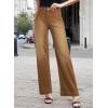imageEVALESS Wide Leg Jeans for Women Trendy High Waisted Stretchy Baggy Denim PantsBrown
