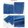 imageEVALESS Wide Leg Jeans for Women Trendy High Waisted Stretchy Baggy Denim PantsDark Blue