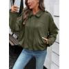 imageEVALESS Womens Faux Suede Bomber Jackets Long Sleeve Fall Coats Zip Up Cropped Jacket Trendy Winter Warm OuterwearFour Leaf Clover