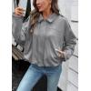 imageEVALESS Womens Faux Suede Bomber Jackets Long Sleeve Fall Coats Zip Up Cropped Jacket Trendy Winter Warm OuterwearMedium Grey